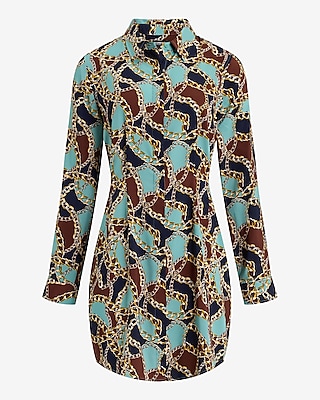 Printed Portofino Mini Shirt Dress