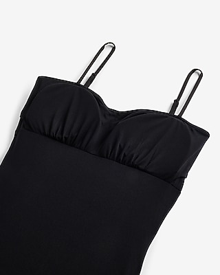Body Contour Ruched Mini Dress With Bra Cups