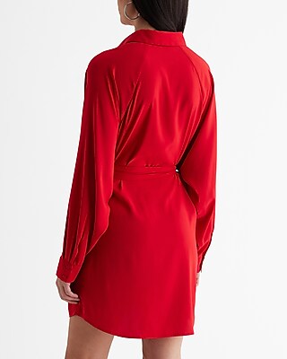 Women's Red Shirt Dresses - Express