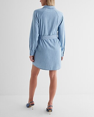 Denim Boyfriend Portofino Shirt Dress | Express