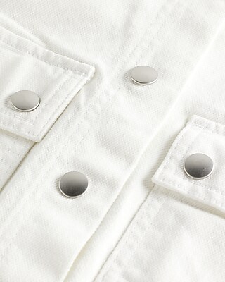 Denim Button Front Utility Mini Dress - image 5