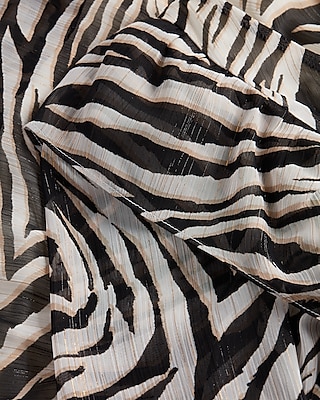 Rachel Zoe Zebra Print One Shoulder Ruffle Mini Dress