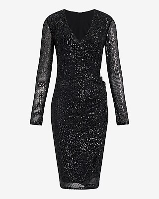 green emerald velvet dress Sequin Midi Dress – Sparkly Party Dress main image 0