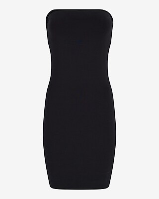 black tube dress mini Flirty Look Ruffle Mini Tube Dress in Black | Size: M main image 0