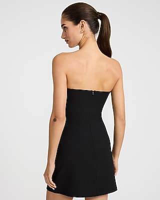 Strapless Hardware Bow Front Mini Dress - image 3