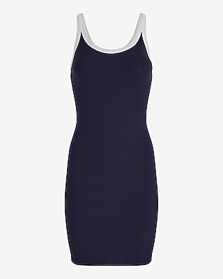 Ribbed Scoop Neck Sleeveless Mini Dress