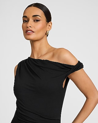 Off The Shoulder Sleeveless Mini Sheath Dress - image 2