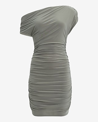 Ruched Off The Shoulder Mini Dress