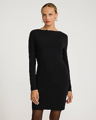 formal black long sleeve maxi dress Long Sleeve Chiffon Black Formal Dress – The Dress Outlet main image 1
