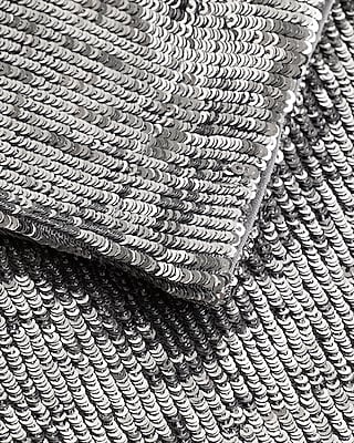 Sequin Boat Neck Long Sleeve Low Back Mini Dress