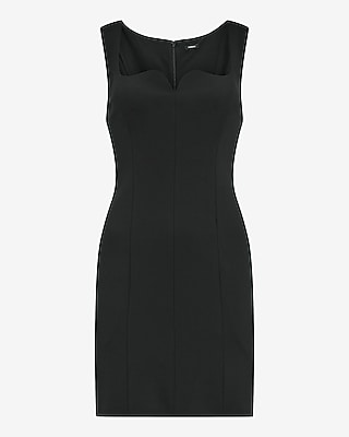 Signature Ponte Curved Neck Sleeveless Mini Dress with Pockets