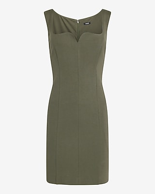 Signature Ponte Curved Neck Sleeveless Mini Dress with Pockets