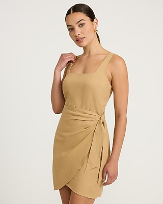 low cut sheath dress Backless Tight Sexy Short Party Dress with Ruching Neon Yellow / Medium