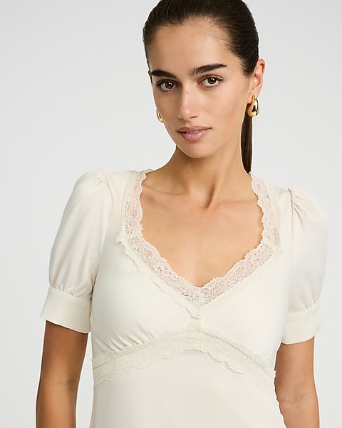 lace short sleeve white dress sleeves Knee-length White Homecoming for Sale This sophisticated A Short Sleeve Boho Wedding Dresses