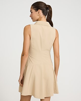 Collared Sleeveless Button Front Mini Polo Dress - image 2