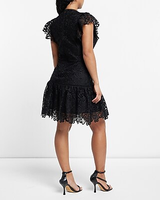 express navy lace dress