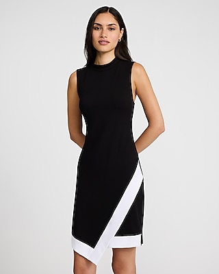 Jersey Floral Sleeveless Sweetheart Midi Dress