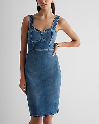 Gia denim bodycon clearance dress