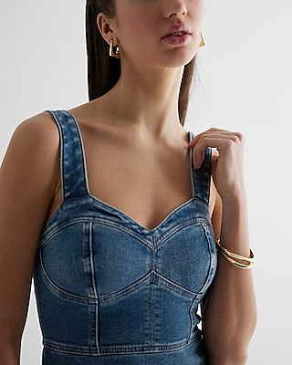 Sweetheart Denim Dress