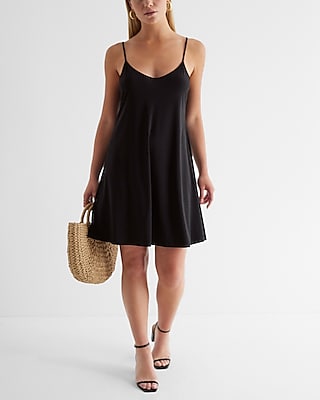 V-neck Mini Slip Dress Cover Up | Express