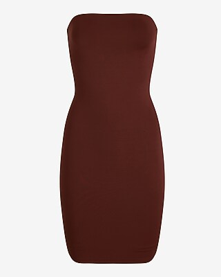 bodycon dress with built in spanx Body Contour Strapless Mini Built-in Shapewear a simple chain and Size_01 Ties2you Black Shirt Burgundy Size:US 4Y
