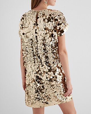 bodycon mini dress sequin Caprice Sheer Embellished Bodycon Mini Dress in Almond