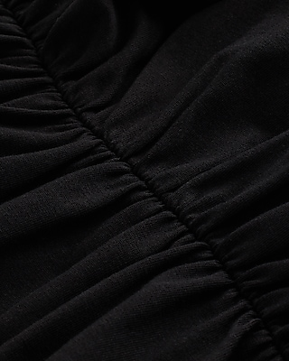 Crew Neck Short Sleeve Draped T-Shirt Dress