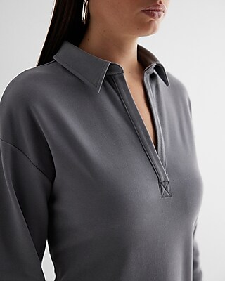 chinese dress ladies Knit Quarter-Zip Polo Dress main image 0