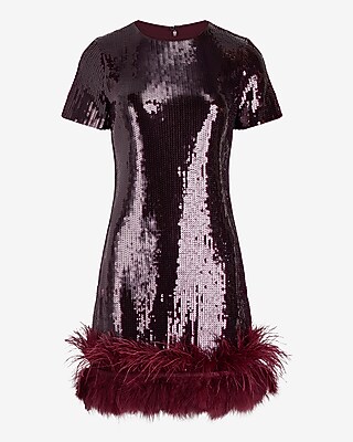 strapless open back dress Feel The Vibrations Sequin Mini Dress Hot Pink main image 0