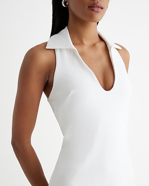 V-neck Sleeveless Mini Polo Dress | Express V-neck Sleeveless Mini Polo Dress | Express