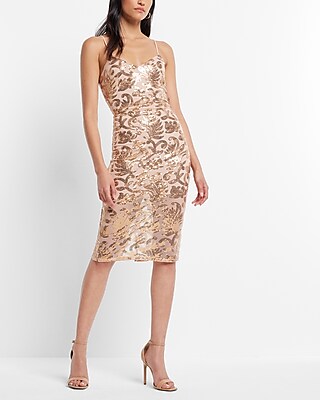 express rose gold dress