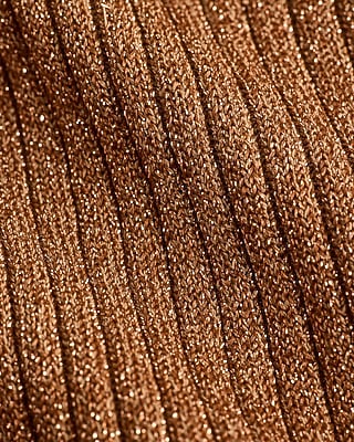 Shine Ribbed Crew Neck Long Sleeve Maxi Sweater Dress