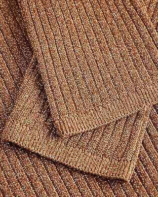 Shine Ribbed Crew Neck Long Sleeve Maxi Sweater Dress