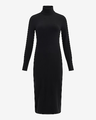 Long Sleeve Turtleneck Midi Sweater Dress