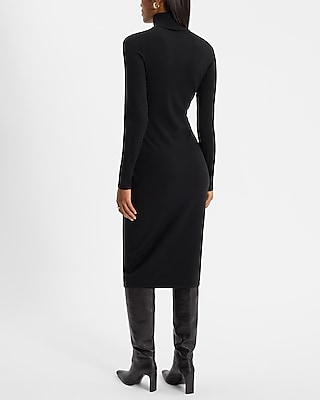 Long Sleeve Turtleneck Midi Sweater Dress