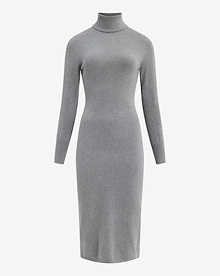 Long Sleeve Turtleneck Midi Sweater Dress | Express