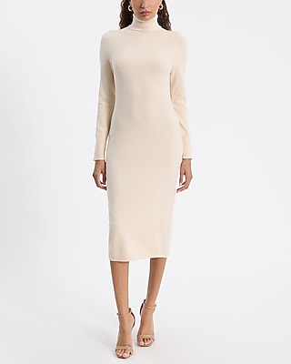 Striped Mock Neck Sleeveless Midi Sweater Dress | Express