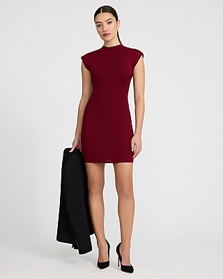 Cap Sleeve Mini Sweater Dress - image 3