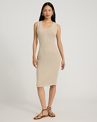 Jersey Floral Sleeveless Sweetheart Midi Dress
