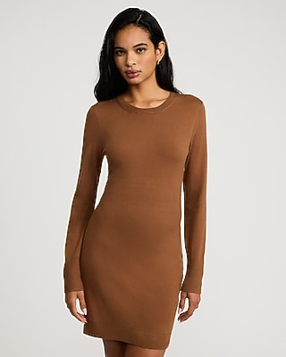 rsaku05　3/3個目 Crepe Crew Neck Short Sleeve Mini Dress | Express