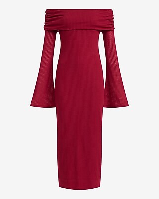 chinese dress ladies Wine Wrap Top Long Sleeve Ruched Bodycon Midi Dress – AX Paris main image 1