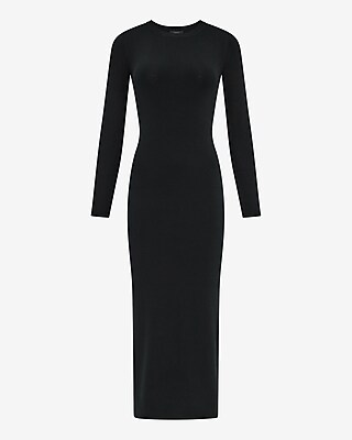 Silky Soft Crew Neck Long Sleeve Maxi Sweater Dress - image 4