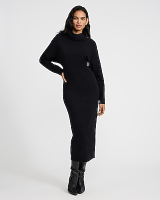 fitted lace wedding dress Caldwell Ribbed Turtleneck Midi Dress