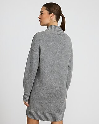 Cross Over V-Neck Mini Sweater Dress