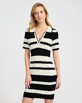 black and white dress short Delta Mini Dress main image 0