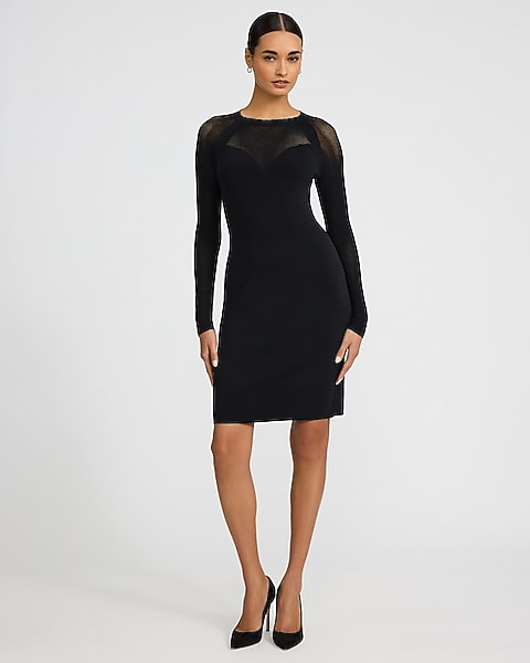 express little black dress from flare silhouette features a surplice front with a deep Express Women's Size 4 "Little