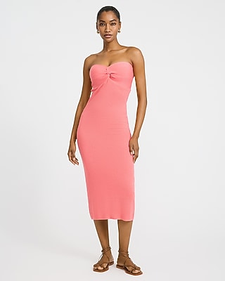 Pinstripe Strapless Mini Dress | Express