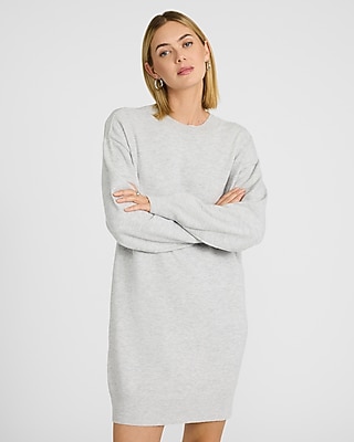 Airy Soft Crew Neck Dolman Sleeve Mini Sweater Dress - image 5