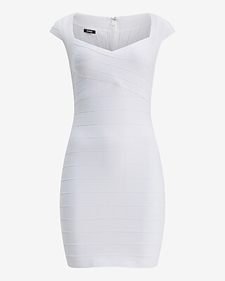 V-Neck Cap Sleeve Bandage Mini Sheath Dress - thumbnail 9