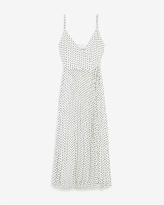 white midi polka dot dress